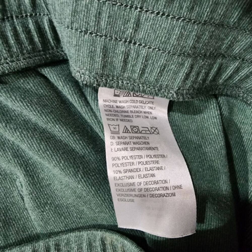 Peace Love World Wide Leg Lounge Pants Womens XL Green Soft Cozy Pull On - Picture 2 of 8